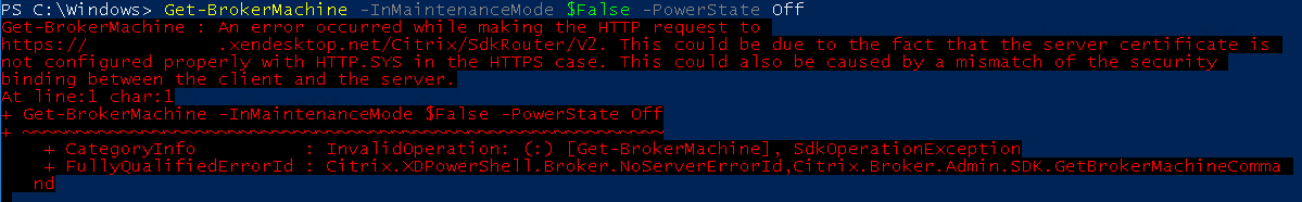 HTTP error with the Powershell SDK - Quickpost - vdnieuwenhof.eu